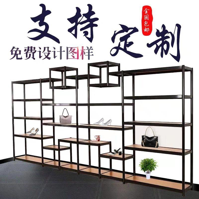 鞋店鞋架服装包包展示架多层落地超市组合陈列架橱窗创意展柜架子图片