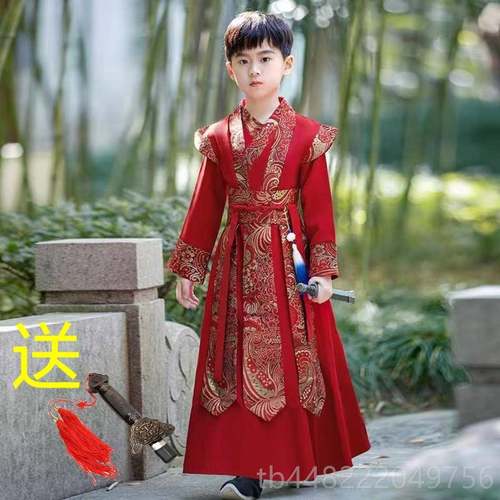 正品女童汉国服气表演中武霸国学服装儿童侠花木兰古装演出演出服