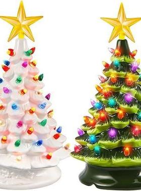 圣诞树 节日点亮圣诞树装饰的桌面圣诞装饰品 圣诞树小夜灯