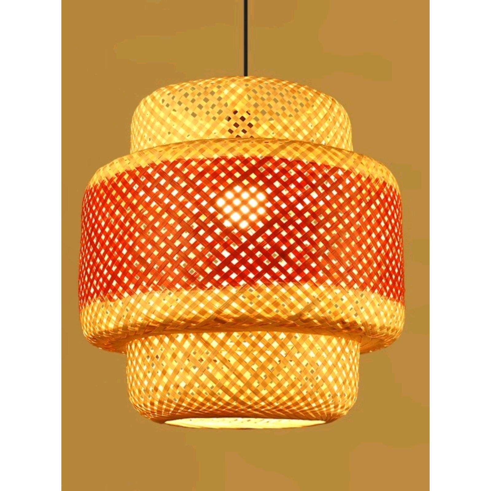 婚庆道具竹艺竹编灯笼新中式婚庆饭店餐厅火锅店创意民宿卧室吊灯