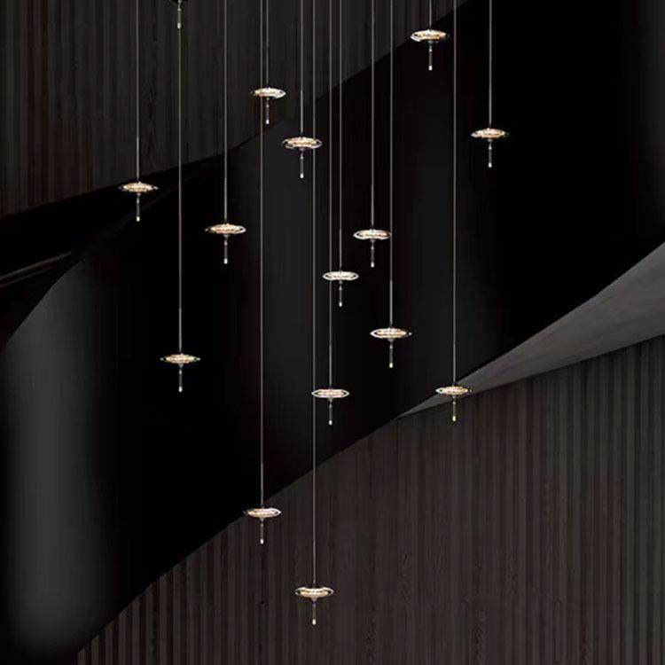 现代简约创意餐厅灯客厅床头灯楼梯吊灯loft别墅复式楼挑空大吊灯