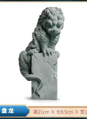 正品青砂招石创意国潮麟摆件鱼缸造景家居中客式茶宠厅麒茶桌面财