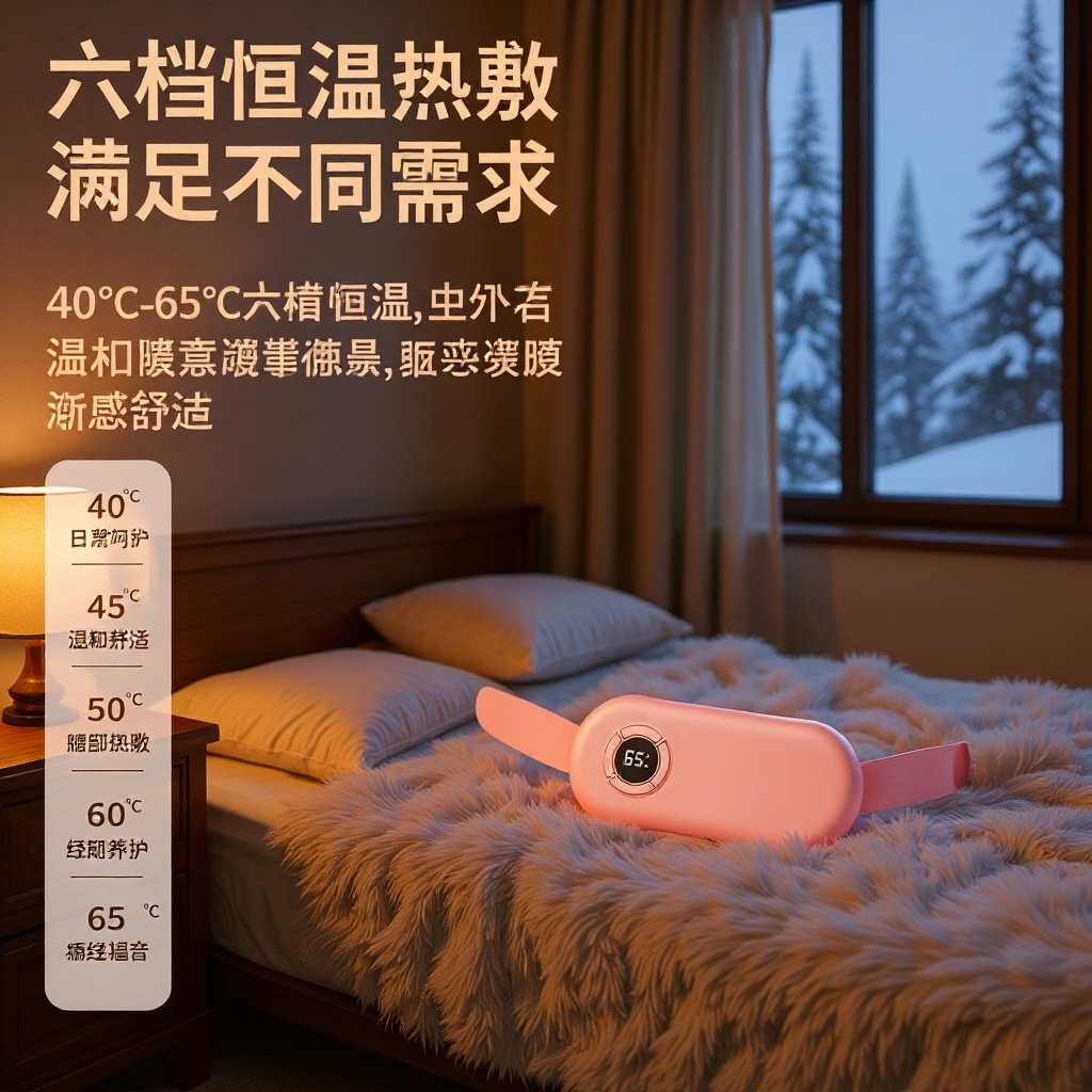 暖宫腰带月经热敷按摩震动护腰缓解宫寒疼痛宝智能温粉色电热加热