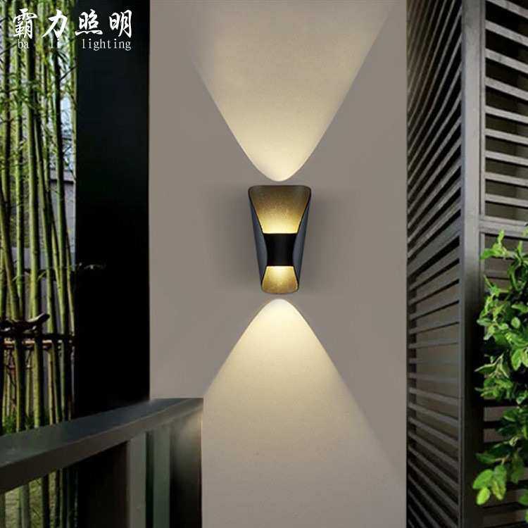 户外防水led简约壁灯上下发光客厅过道床头背景装饰灯卧室楼梯灯
