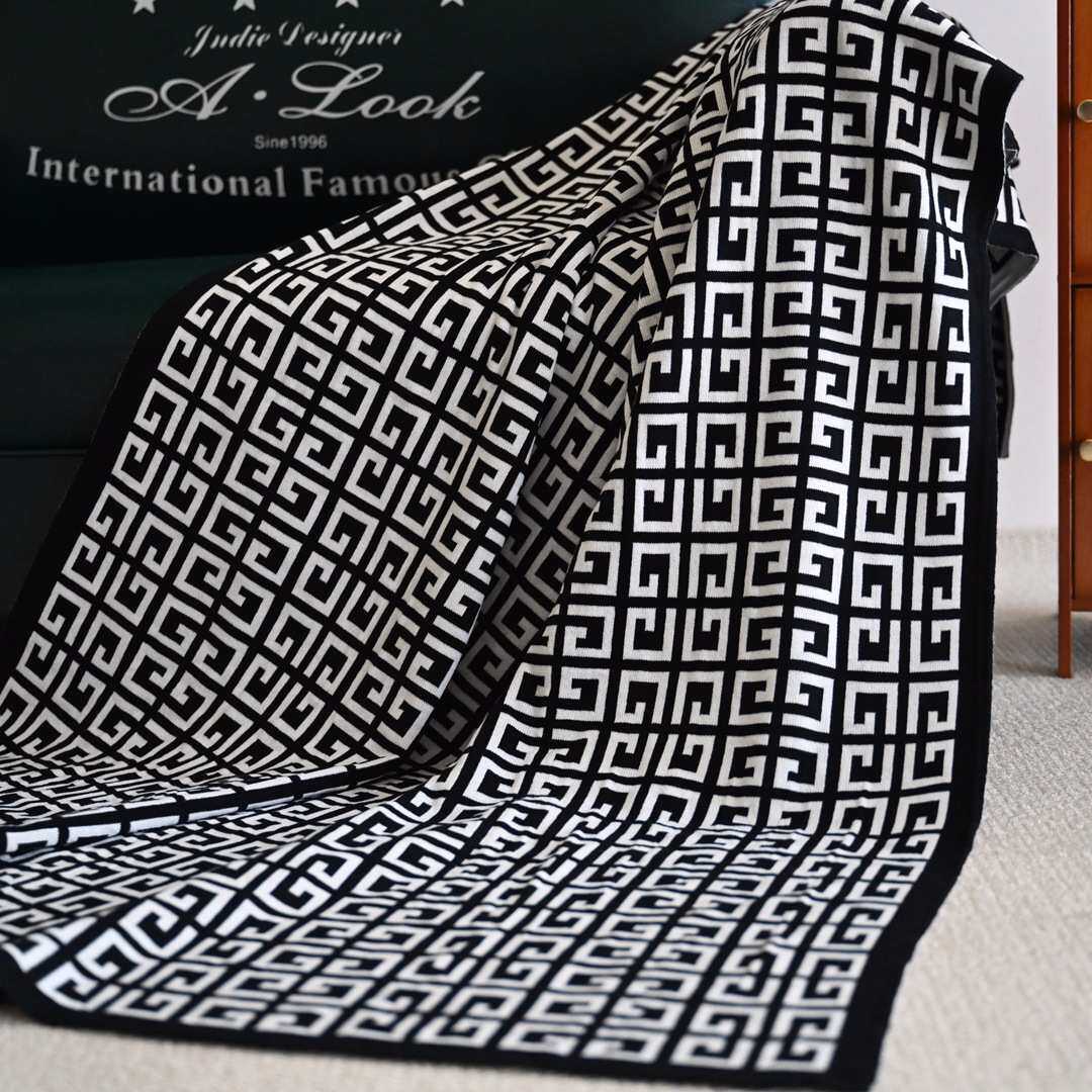 A67 12针JFX轻奢风线毯毯航空头等舱针织毯酒店民宿沙发休闲