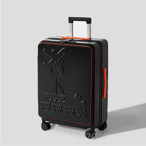 高档前开 口深行李箱机20寸25新款多功能大仓容量侧开 盖旅行箱登