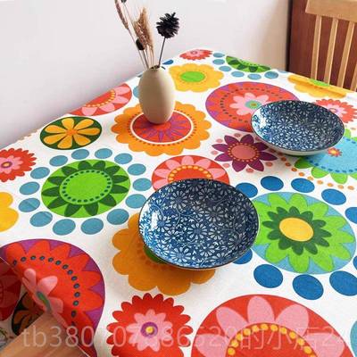 高档复古民高族风桌布麻布艺美式级感轻棉餐桌茶几布美术奢画室台