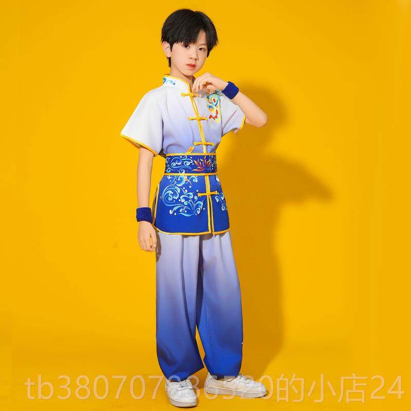 高档六一童武术服套装练功服儿中小学武生团体术训练比赛极太表演