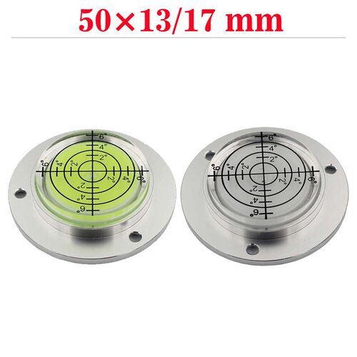 金属底座法兰盘水平仪带磁性白色绿色水泡珠可磁吸直径50mm