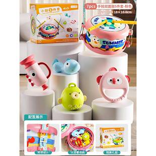 正品宝宝手拍鼓儿童具婴打击乐鼓器幼儿铃敲打0到1岁3一6个玩月以