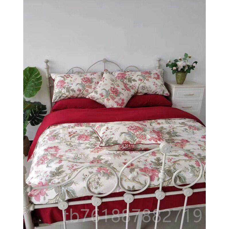 新款婚纯庆四件套大红色全棉棉床笠结新房婚喜被床上单被套新婚床