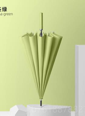 新款1骨长柄雨号伞男士双固人大直杆半自动加加6厚结实抗风暴雨专