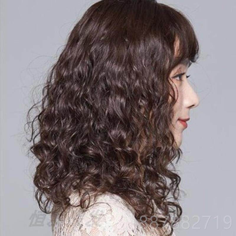 新款采女购产品妇全假发，全发带，中年和的老年妇女假发中长头发