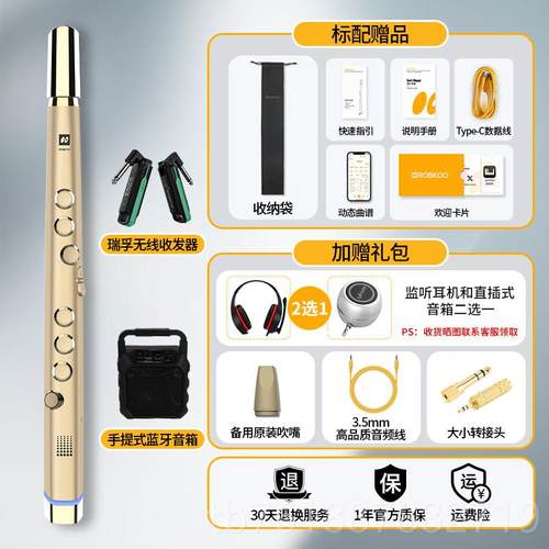 新款ROBKOO锣钹款小笛电吹管国产真空小管真采入样电新笛萨克斯初