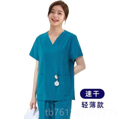 正品短手术衣生洗手衣女纯棉手术室长袖速干 士干袖护服医刷手服