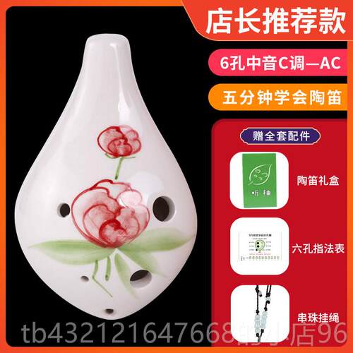 高档听柚陶笛6孔初学入门童学生成人专业儿乐器音C调六笛子AC孔1