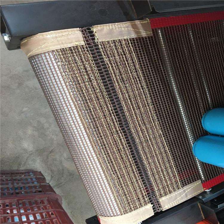 厂家供应 包装台输送带 网孔4*4 耐高温设备 特氟龙网格传送带