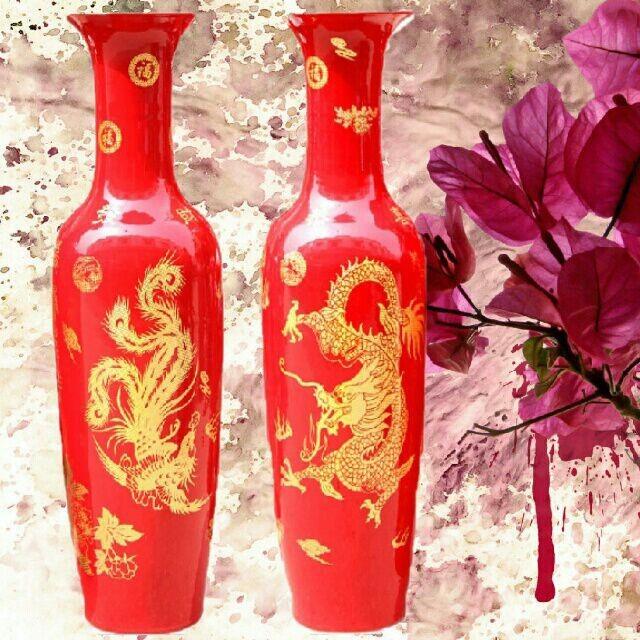 欧式花瓶摆件陶瓷工艺品 金色结婚礼物 客厅装饰开业摆件软装家居