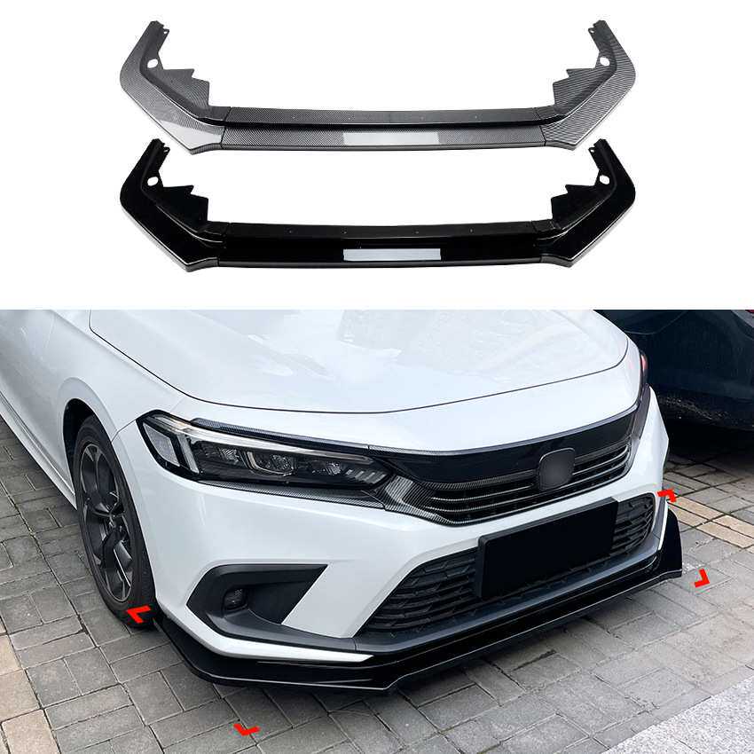 适用本田思域 Civic 11代 2021+ 前杠前唇前铲外饰改装