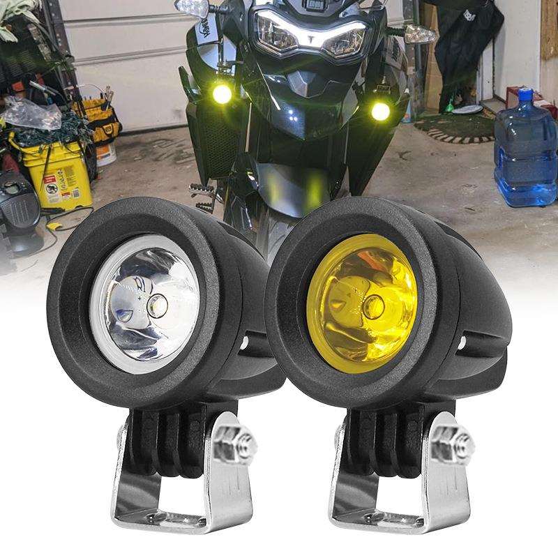 迷你改装汽车前照led黄白辅助灯 led照明摩托射灯