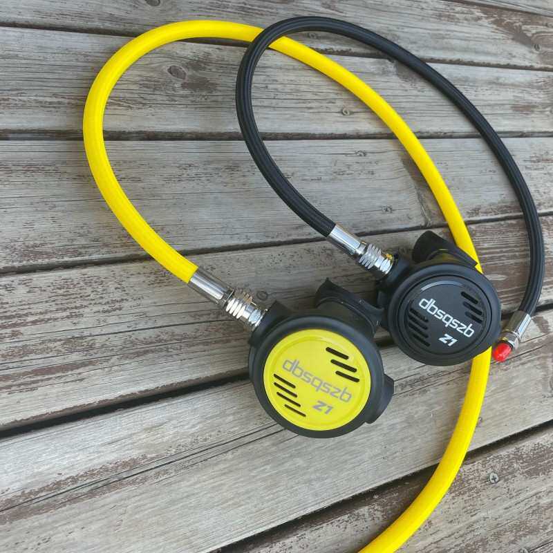 水肺装备 23年新款编织管呼吸调节器二级头一级减压潜水呼吸器