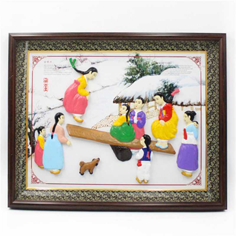 韩国民俗挂画相框画墙挂韩式料理店家居装饰品婚庆用品挂件礼品