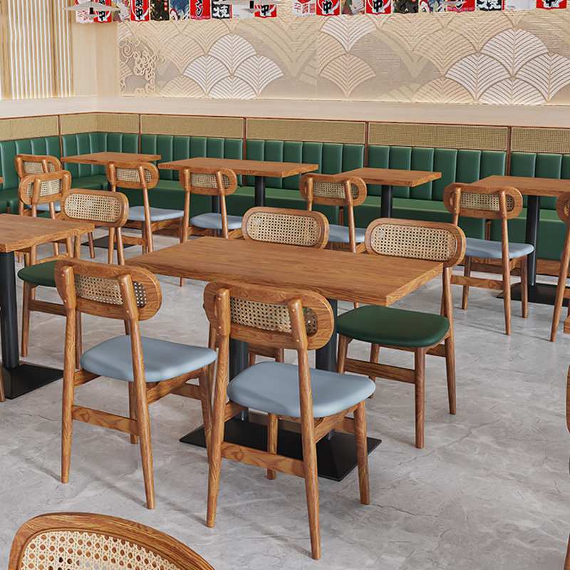 高定西餐厅卡座火锅餐饮小吃日料店圆方桌咖啡甜品粉面馆实木桌椅