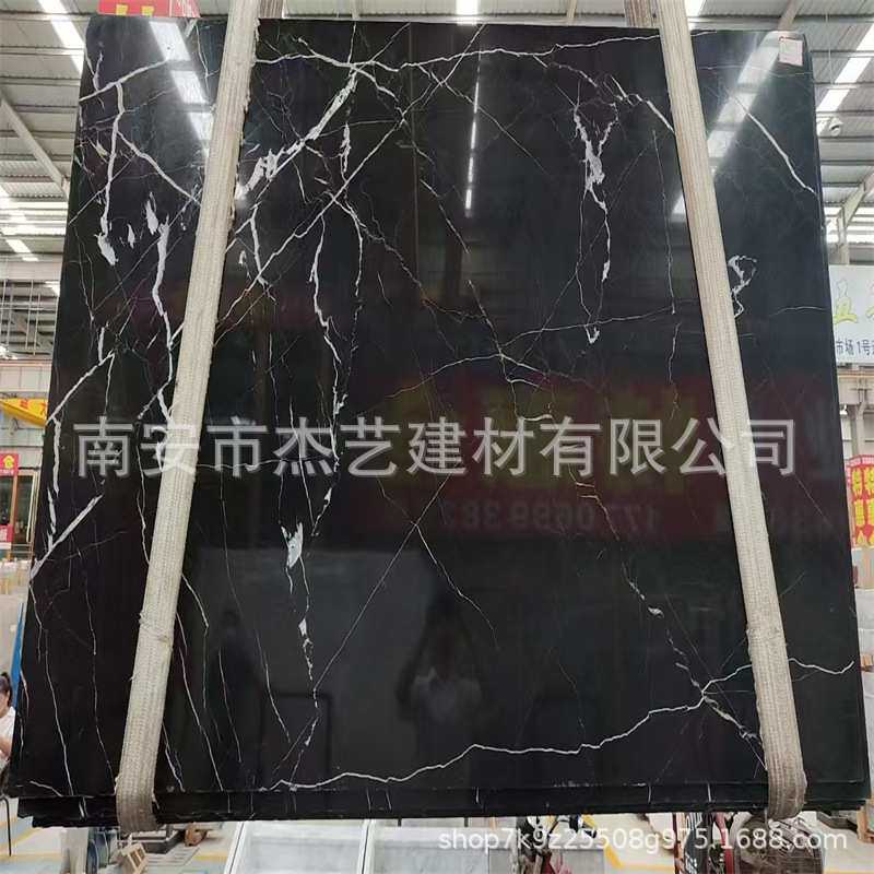 黑白根天然大理石黑色背景墙楼梯安装家装浴室洗手台石材 定制