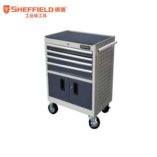 钢盾S025019 2门4抽工具车工作台工具柜存储柜文件柜零件柜