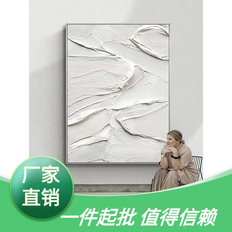 手绘油画入户玄关客厅装饰画走廊过道墙壁画竖版现代简约北欧挂画