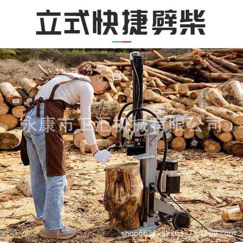 工汇电动劈柴机液压立卧式快捷劈柴机器小型多用劈柴机破木头树根
