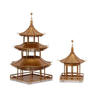 新中式摆件家居装饰品金属创意软装工艺品家具搭配样板房客厅饰品