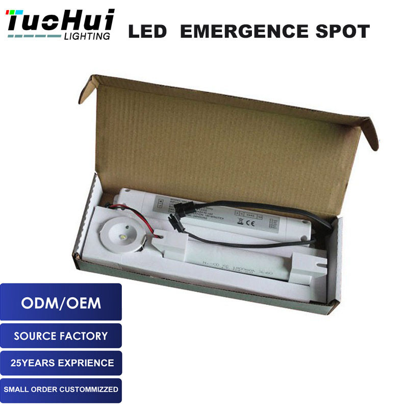 2W 120lm 3hrs放电LED迷你非持续式应急天花小射灯应急灯跨境厂家