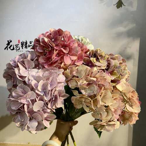高品质保湿手感帝王绣球花团花球插花花卉手捧花家居插花绢花造景