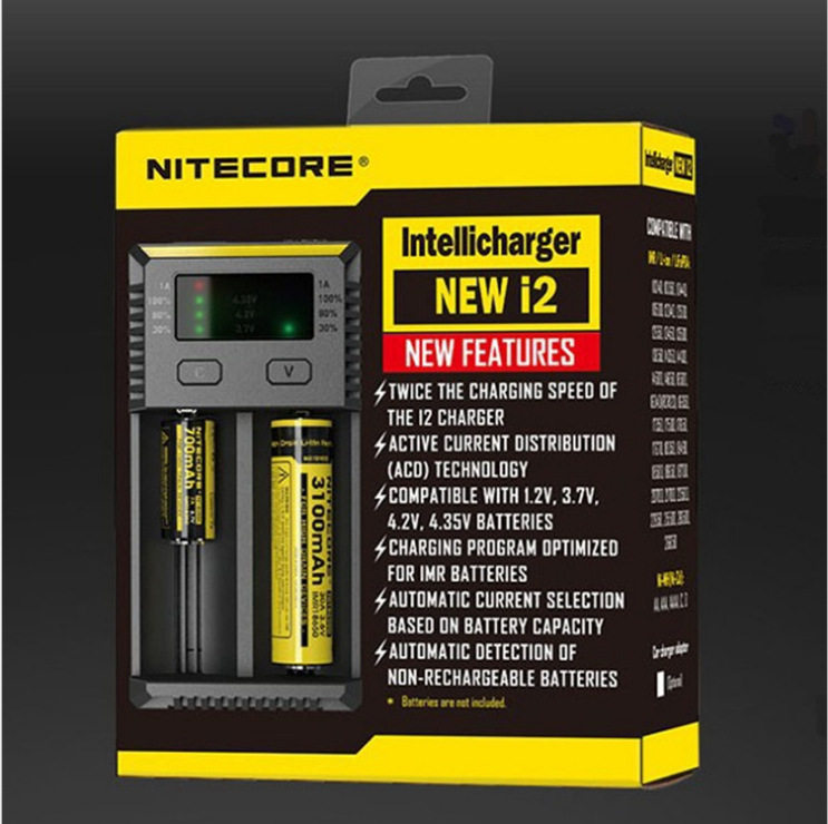 NiteCore/奈特科尔NEWI2镍氢/锂离子电池充电器18650可充电快充