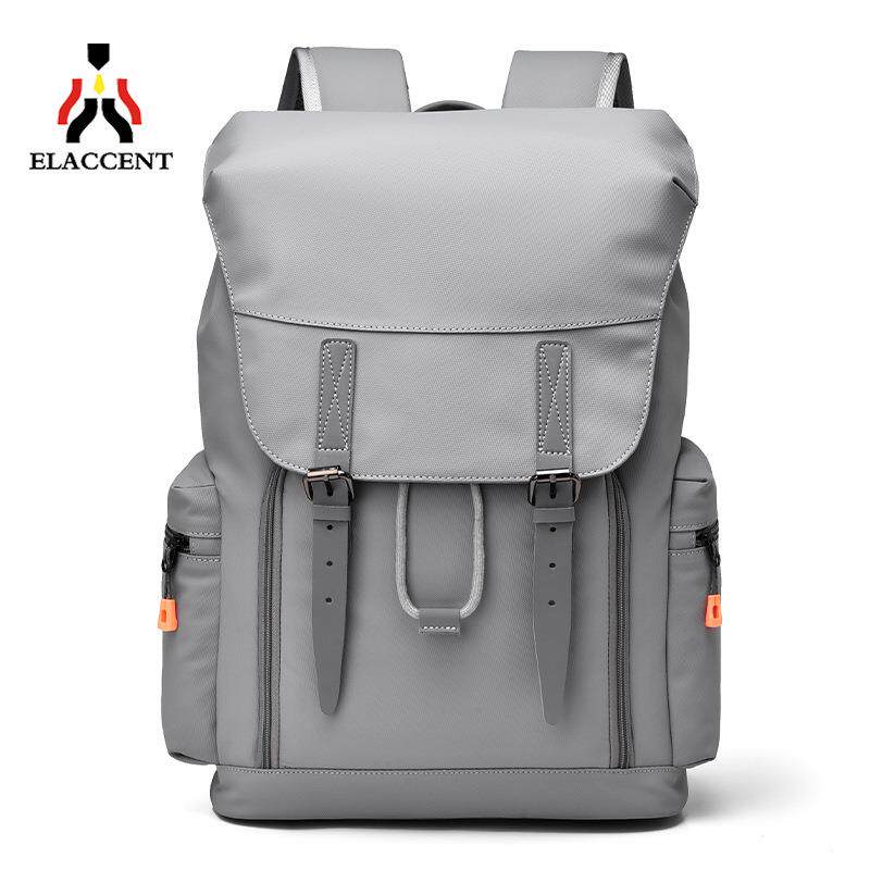 跨境男双肩包高级感大容量通勤电脑背包出差旅行防水轻便男款背包