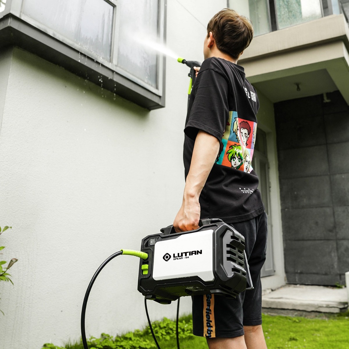 绿田洗车机便携式高压水泵家用220V全自动新型刷车神器大功率水枪