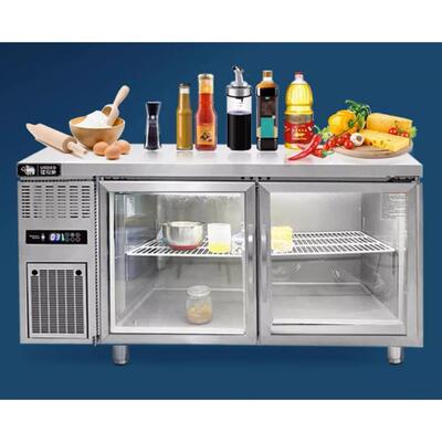 ukoeo高比克猛犸象厨房柜立 双门冰箱直冷冷藏冷冻柜工作台12LDC