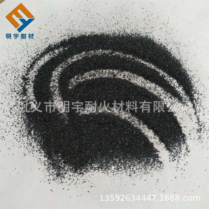 铝合金型材加工去除碳化皮用金刚沙 耐火材料级黑色晶亮铜炉砂