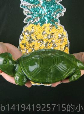 正品天然玉石雕刻乌龟龟玉龟可品爱鱼缸岫小玉长寿饰客厅摆件