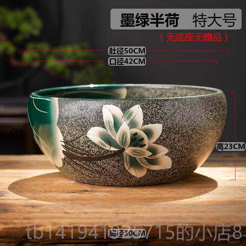 正品手工陶器瓷鱼缸桌面客厅摆件莲缸科碗睡莲花盆课堂学水培容乌,宠物/宠物食品及用品,桌面缸,淘宝优惠券,粉丝福利购,淘宝优惠卷
