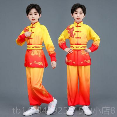 正品儿武术表演服、中练式习服、青年运动会功夫少比赛、春童季舞