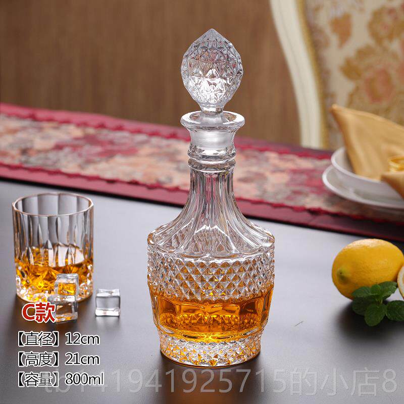 正品创意器威个性欧水晶式玻璃酒瓶士忌洋酒酒壶密封红酒醒酒酒樽