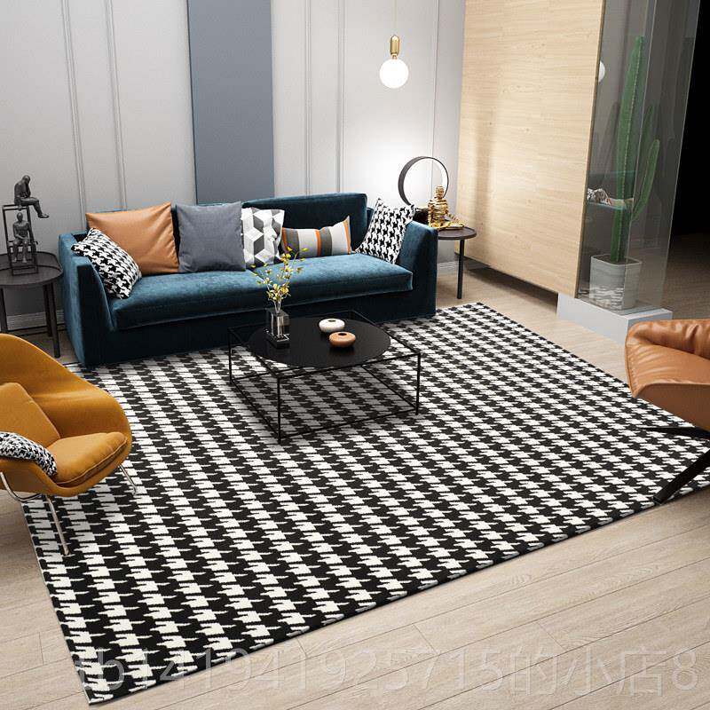 正品高灰色欧美式地毯客厅茶毯几现代级简约地垫式家用卧室床边沙