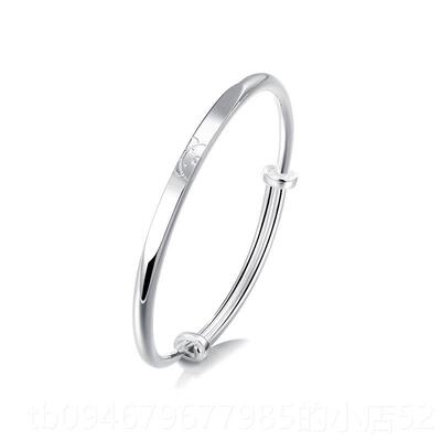 正品clect珂里小熊礼维银手镯女纯尼银年轻款999银镯子银饰品足生