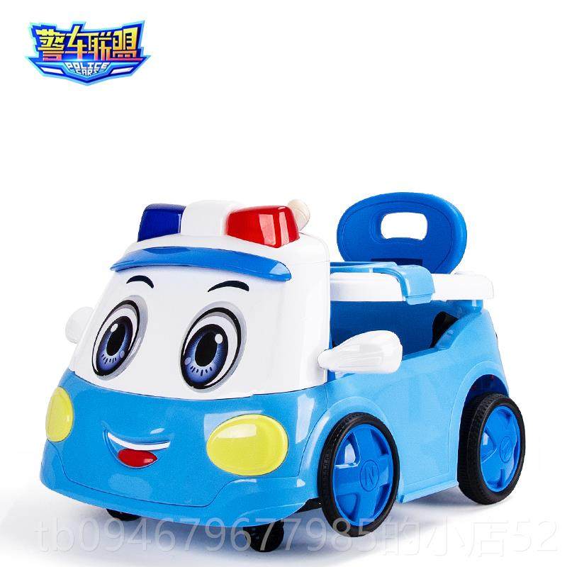 正品儿童电动车四轮摇摇可坐人手推车婴儿遥控小孩遛娃玩车具车警