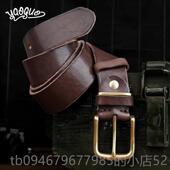 正品 士手纯牛皮皮带男真皮复工牛古休闲皮腰带头层牛皮针扣牛仔裤