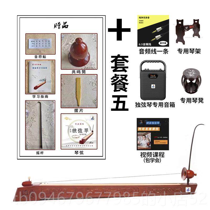 正品绮音独弦音拾专业用高档民族乐器音乐爱好者通用型舞琴装台原