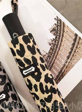 正品国Hyuna风格古覆豹纹自韩伞七折抗紫外线抗风性感小野猫动流