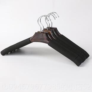 家无用木痕成衣挂人衣服架木质裤 店实海绵防滑衣架 高档服装 正品